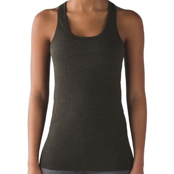 Lululemon Swiftly Tech Racerback Dark Olive Black Silverescent Seamless 8 - Picture 1 of 5